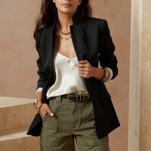 Banana Republic Riding Jacket Signature Black Size 0 - Equestrian Inspired